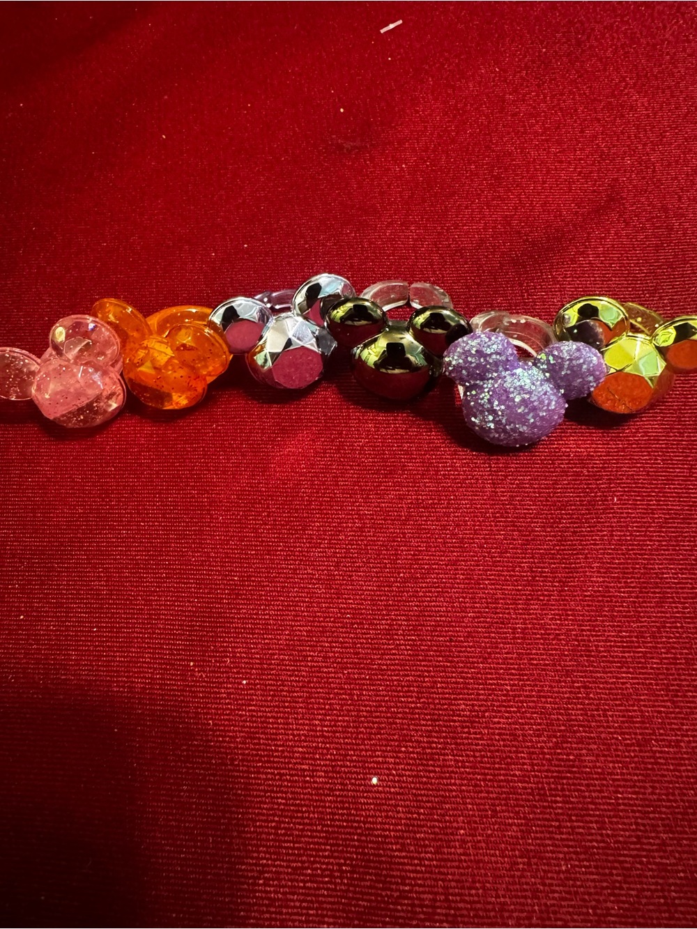 Disneyily Doll Rings Lot of Six: Various Colors